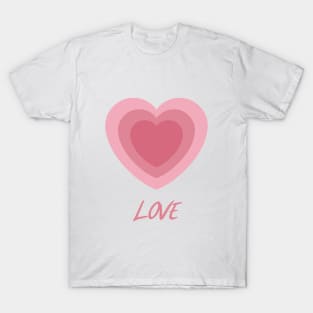 Preppy Love Heart Design Maximalist Y2k T-Shirt